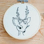 Embroidered Christmas Reindeer Hoop, thumbnail 4 of 5