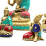 Brass Buddha Figure Thinking 6cm, thumbnail 3 of 6