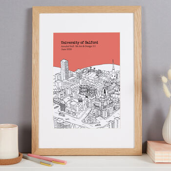 Personalised Salford Graduation Gift Print, 8 of 9