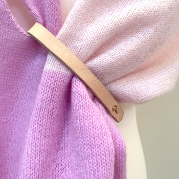 Cashmere Wrap With Personalised Leather Band, 10 of 12