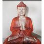 Small Hand Carved Buddha Statue Welcome, thumbnail 2 of 6