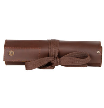 Personalised Leather Tool Roll In Brown, 9 of 10