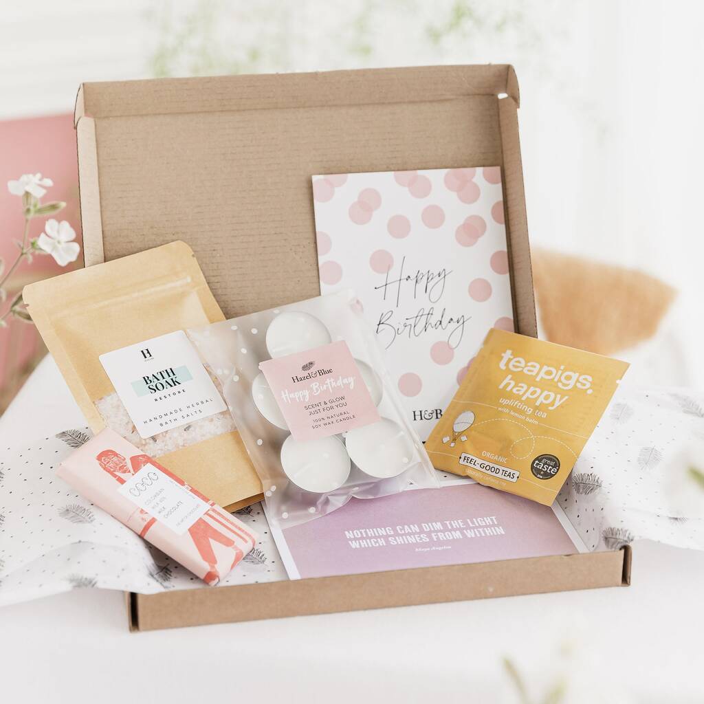 Personalised Birthday Pamper Letterbox Gift By Hazel & Blue