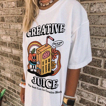 'Creative Juice' 80s Aesthetic T Shirt, 2 of 6