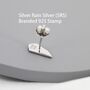 Sterling Silver Asymmetric Polygon Stud Earrings, thumbnail 11 of 12