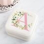 Personalised Flower Initial Jewellery Box, thumbnail 1 of 6