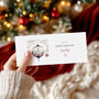 Personalised Christmas Money Wallet Vintage Bauble Design, thumbnail 2 of 3