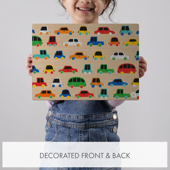Personalised Vroom Vroom Wooden Name Puzzle Plus, 2 of 5