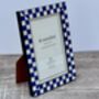 Natalini Blue And White Checkerboard Photo Frame, thumbnail 1 of 4
