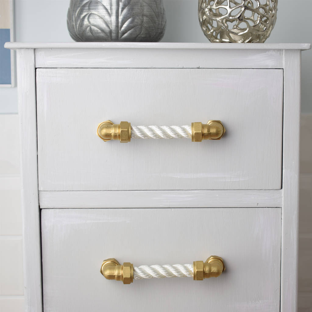 brass rope handle, nautical themed by proper copper design  notonthehighstreet.com