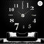Modern 3D Silent 70/90cm Wall Clock, Black And Silver, thumbnail 1 of 7