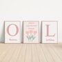 Personalised Sister Floral Print Set For Girls Bedroom, thumbnail 1 of 5
