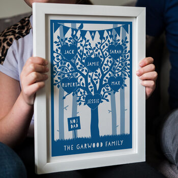 Personalised Mother's Day Heart Tree Print, 2 of 3