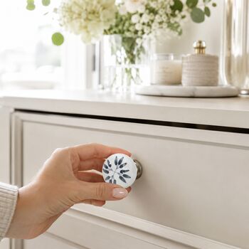 Midnight Fern Round Ceramic Knob, 7 of 10