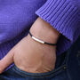 Mens Personalised Sterling Silver Friendship Bracelet, thumbnail 1 of 5