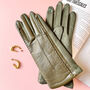 Elegant Stitch Detail Vegan Leather Gloves, thumbnail 3 of 8