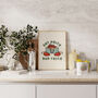 Eat Pasta Run Fasta Wall Print | Retro | Green And Cream, thumbnail 2 of 3