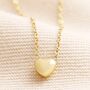 Gold Stainless Steel Tiny Round Heart Charm Necklace, thumbnail 1 of 4