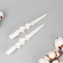 G Decor White Set Of Two Hand Dipped Dinner Candles, thumbnail 1 of 3