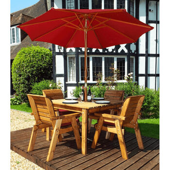 Four Seater Garden Square Table Set, 2 of 3