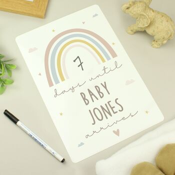 Personalised Baby Countdown Sign Board Gift, 3 of 3