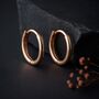Rose Gold Plated Sterling Silver Mini Huggie Hoop Sleeper Earrings, thumbnail 1 of 7