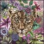 Totem Tiger And Tropical Flowers Luxury Velvet Square Cushion, thumbnail 4 of 7