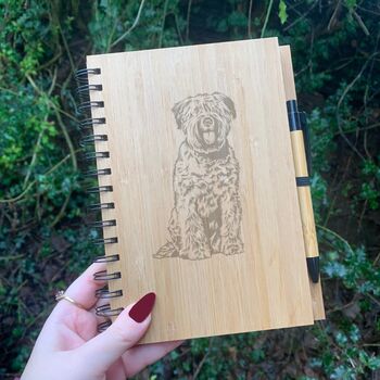 Personalised Bouvier Des Flandres Dog Engraved Notebook, 3 of 3