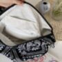 Black Paisley Lightweight Cotton Large Tote Bag, thumbnail 3 of 8