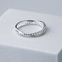 Sterling Silver Adjustable Double Band Ring, thumbnail 1 of 6