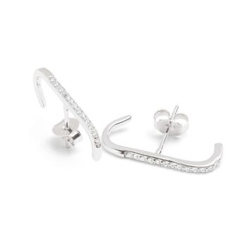 Chloe Cz Crystal Sterling Silver Infinity Earring Studs, 2 of 2