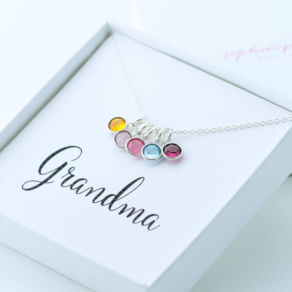 Mother's Necklace, Mom of Three Birthstone Necklace Pendant - Danique  Jewelry