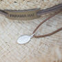 Oval St Christopher On Leather Necklace, thumbnail 2 of 8