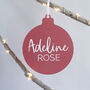 Personalised Frosted Christmas Tree Hanging Decoration, thumbnail 2 of 5