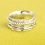 Sterling Silver Triple Band Spinning Ring, thumbnail 2 of 8