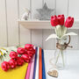 Personalised Leather 3rd Anniversary Tulips Flowers, thumbnail 1 of 2
