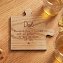 Personalised Fathers Day Wooden Coaster Gift, thumbnail 4 of 5