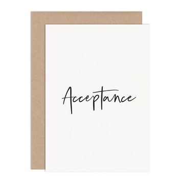Simple Acceptance Card, 2 of 2