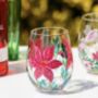 Hand Painted Flower Glass Tumblers, thumbnail 8 of 8