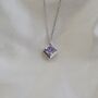 Sterling Silver Pendant Birthstone Necklace June Alexandrite, thumbnail 1 of 5
