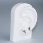 Gold Colour Sterling Silver Butterfly Wing Stud Earrings, thumbnail 5 of 7