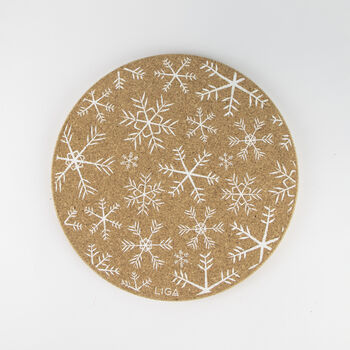 Cork Placemats And Coasters | Snowflake, 5 of 7