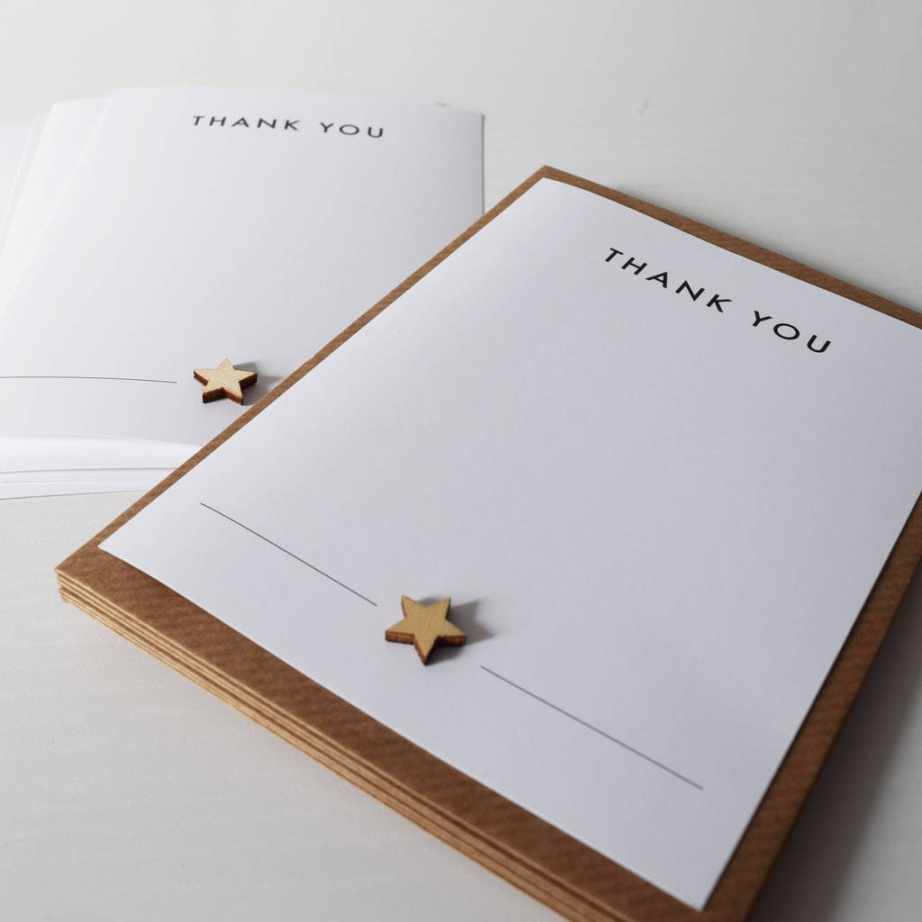 thank you notecards pack of eight by jg artwork