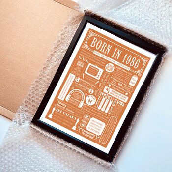 1986 Personalised 40th Birthday Fact Print Gift, 10 of 11