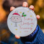 Personalised Merry Christmas Name Glass Drink Coaster, thumbnail 2 of 2