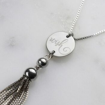 Personalised Wish Necklace Sterling Silver, 3 of 6