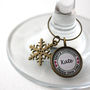 Personalised Christmas Table Wine Glass Charms, thumbnail 5 of 8