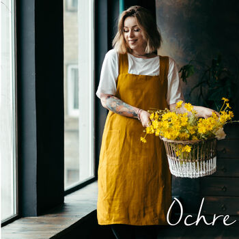 Pinafore Apron | Linen Apron For Artists, 11 of 12