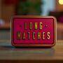 Match Tin Storage Box Candle Gold Home Accessory Matches | Burgundy, thumbnail 1 of 9