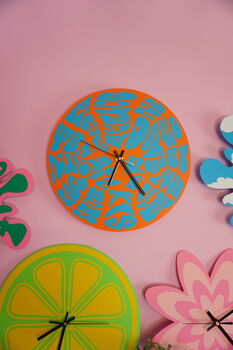 Psychedelic Circle Shaped Decorative Clock, 3 of 7